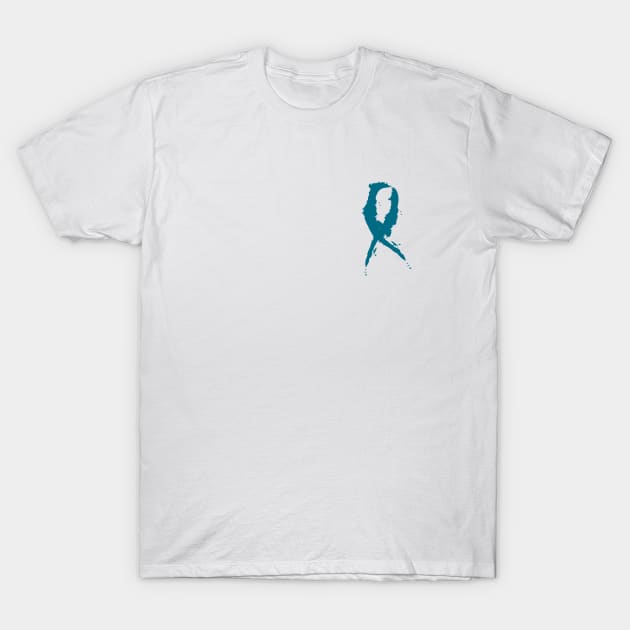 Teal Awareness Ribbon T-Shirt by Stonework Design Studio